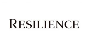 the word resilience, in a bright white background,